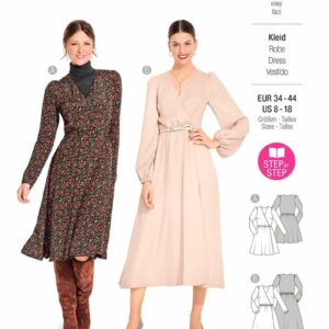Robe portefeuille avec coulisse élastiquée