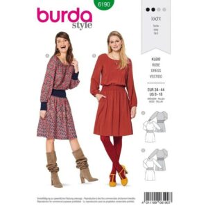 Robe – large ceinture ou ceinture à smocks – manches raglan