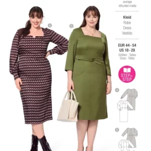 Robe – encolure carrée et coutures de découpe
