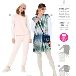 Robe & blouse dans deux étoffes – forme légère