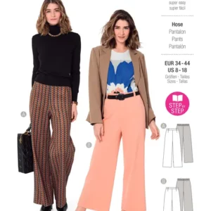 Pantalon – coulisse dos élastique, jambes amples
