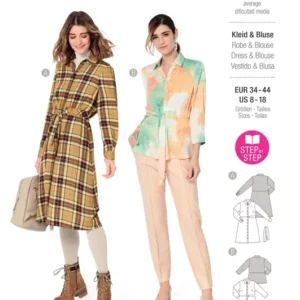 Robe chemisier & blouse – manches à poignet