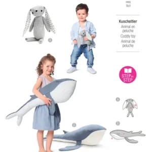 Peluches – lapin et baleine