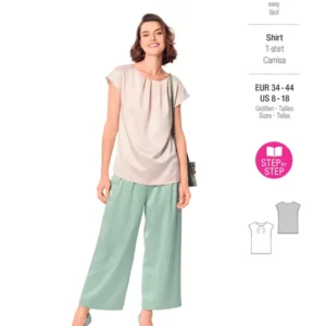 T-shirt sans manches avec des plis à l’encolure