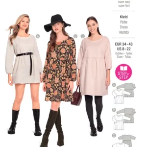 Robe à jupe froncée