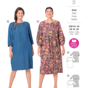 Robe – tombé fluide – manches 3/4