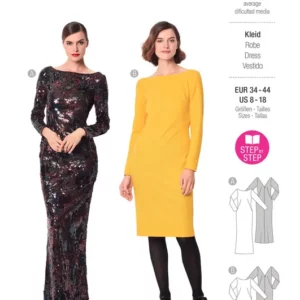 Robe, robe de soirée – silhouette ajustée – avec décolleté dos
