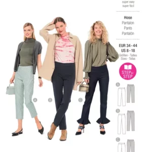Pantalons de forme étroite avec fermeture à glissière latérale