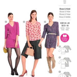 Blouse, robe – silhouette enjouée à encolure V