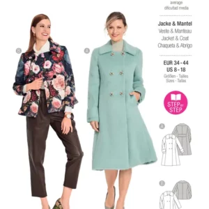 Manteau, veste – double boutonnage avec grand col