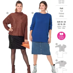Pull avec décolleté dos ou avec fente dos et nœud