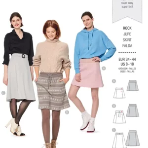 Jupe – légèrement évasée – ceinture extensible