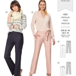 Pantalon avec une ceinture en forme – jambes droites