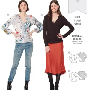 Tee-shirt façon cache-cœur – plis unilatéraux