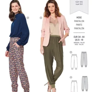 Pantalon à ceinture extensible – bordures de jambe