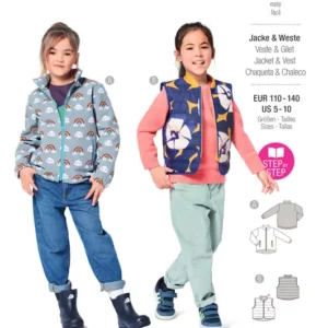 Veste et gilet avec fermeture à glissière