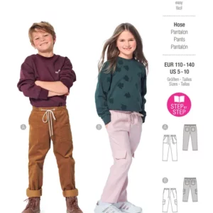 Pantalon à coulisse élastiquée et poches plaquées