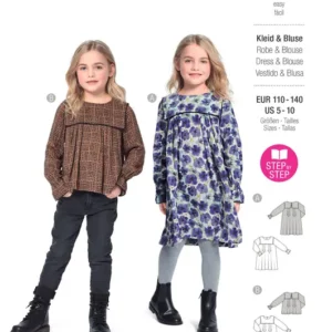 Robe, blouse avec empiècement – tombé souple