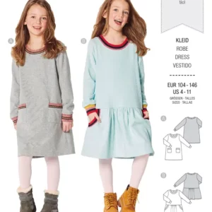 Robe – robe façon tee-shirt – à bordures