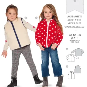 Veste – gilet – avec fermeture à glissière – bords gansés