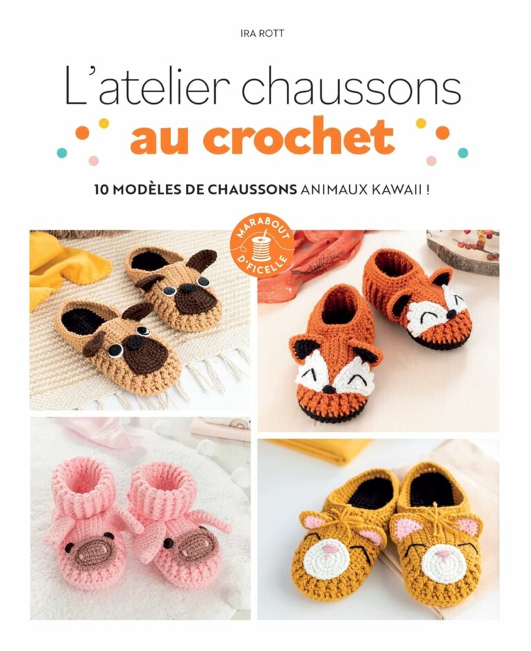 Couverture du livre de crochet "L'atelier chaussons au crochet" de Ira Rott
