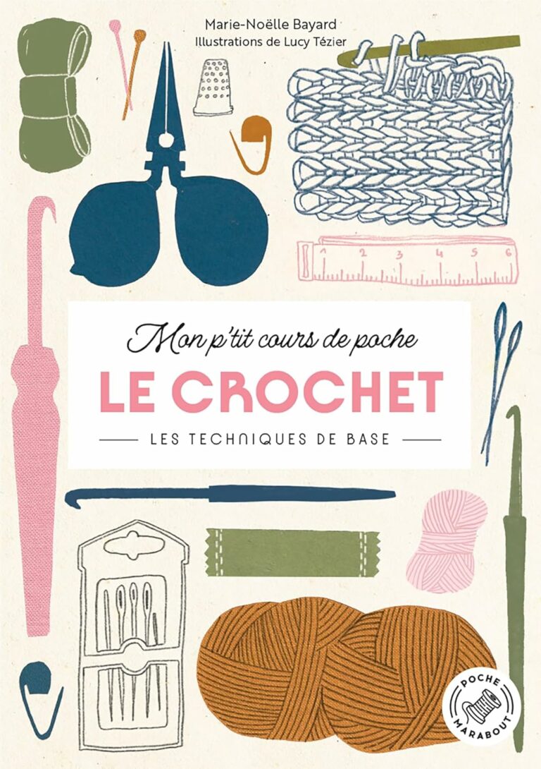 Couverture du livre de crochet "Mon p'tit cours de poche : le crochet" de Marie-Noëlle Bayard